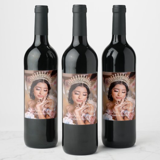 キンセアニェラ台本写真15誕生日 ワインラベル (ボトル)