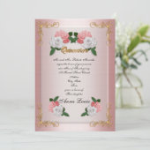 キンセアニェラ大招待15誕生日 エレガント 招待状 (スタンド正面)