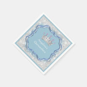 キンセアニェラ宝石飾りクラウン、ガラス、シルバーグリッター スタンダードカクテルナプキン (角)