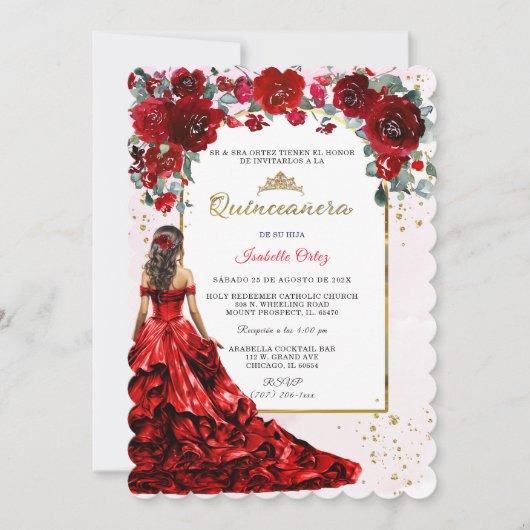 キンセアニェラ引用文スペインの 招待状 (正面)