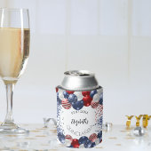 キンセアニェラ愛国米国赤白青国旗 缶クーラー