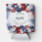 キンセアニェラ愛国米国赤白青国旗 缶クーラー (裏面)