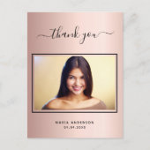 キンセアニェラ感謝していユーカスタムフォトバラ金ゴールド ポストカード (正面)