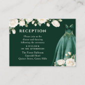 キンセアニェラ披露宴プリンセスドレスバラグリーン エンクロージャーカード (正面)