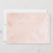 キンセアニェラ招待状ゴールドフォイルピンク赤面ガウン 招待状 (裏面)