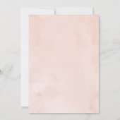 キンセアニェラ招待状ゴールドフォイルピンク赤面ガウン 招待状 (裏面)