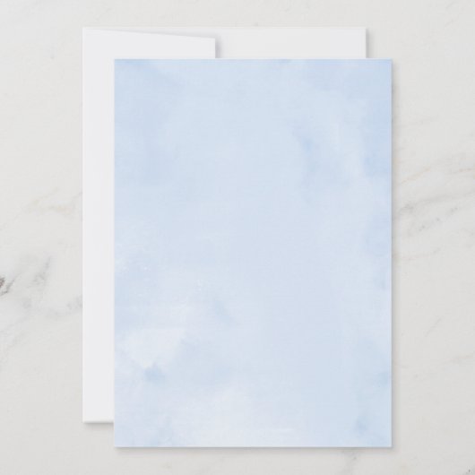 キンセアニェラ招待状シルバーブルーフローラガウン 招待状 (裏面)