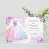 キンセアニェラ招待状スペインのパステルカラーガウン 招待状 (スタンド正面)