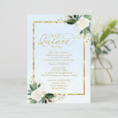 キンセアニェラ招待状スペインのブルーゴールドフォイル 招待状 (スタンド正面)