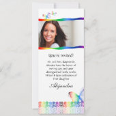 キンセアニェラ招待状バタフライレースレインボー 招待状 (正面)