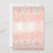 キンセアニェラ招待状バラ金ゴールド、15歳の誕生日 招待状 (裏面)