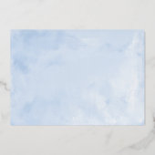 キンセアニェラ招待状フローラブルーガウンシルバー 箔招待状 (裏面)