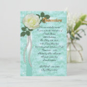 キンセアニェラ招待状レースと白バラ 招待状 (スタンド正面)