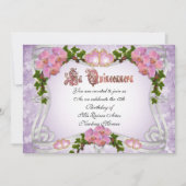 キンセアニェラ招待15誕生日 エレガント 招待状 (正面)