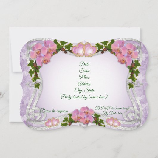 キンセアニェラ招待15誕生日 エレガント 招待状 (裏面)