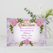 キンセアニェラ招待15誕生日 エレガント 招待状 (スタンド正面)