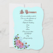 キンセアニェラ招待15誕生日 エレガント 招待状 (裏面)