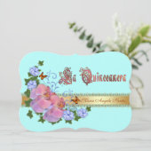 キンセアニェラ招待15誕生日 エレガント 招待状 (スタンド正面)