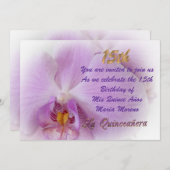 キンセアニェラ招待15th誕生日蘭 招待状 (正面/裏面)