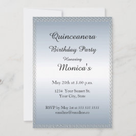 キンセアニェラ淡い色のブルーバースデーパーティー2招待状 招待状