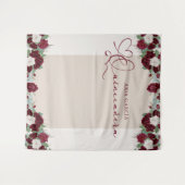 キンセアニェラ王室のバラブルゴーニュレッドフローラ タペストリー (正面(横))