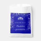 キンセアニェラ王室のブルーグリッターダストティアラ フェイバーバッグ (正面)