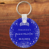 キンセアニェラ王室のブルーシルバーグリッターティアラの名前 キーホルダー (正面)