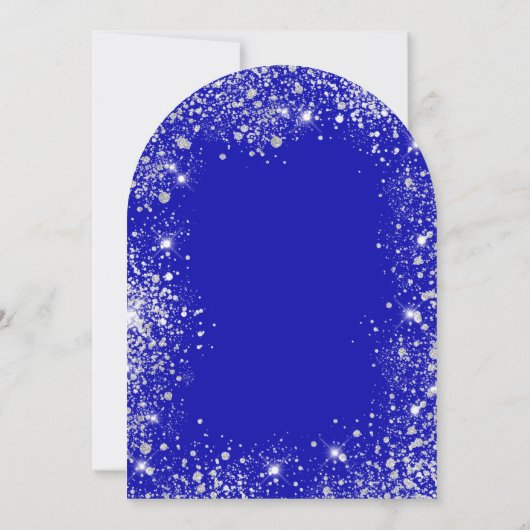 キンセアニェラ王室のブルーシルバーグリッターティアラ 招待状 (裏面)