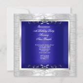 キンセアニェラ王室のブルーシルバーティアラエッフェルタワー 招待状 (裏面)