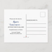 キンセアニェラ王室のブルーフローラ保存日 案内ポストカード (裏面)