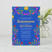 キンセアニェラ王室のブルーメキシコ花誕生日 招待状 (スタンド正面)