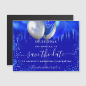 キンセアニェラ王室のブルー日付磁石を保存 (正面/裏面)