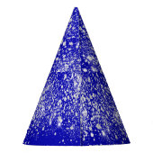 キンセアニェラ王室のブルー銀グリッター名 パーティーハット (裏面)