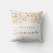 キンセアニェラ白金ゴールドグリッターダストモノグラム  クッション (正面)