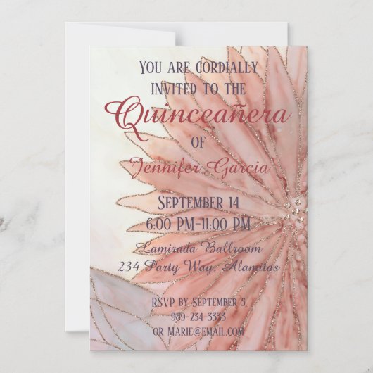 キンセアニェラ磁気第15回バースデーパーティー マグネット招待状 (正面)