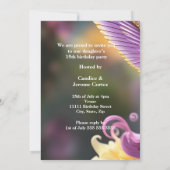 キンセアニェラ童話パープルピンク金ゴールドキャリッジA 招待状 (裏面)