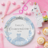 キンセアニェラ紙プレートダスティブルードレスフローラ ペーパープレート (パーティー)