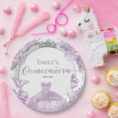 キンセアニェラ紙プレートラベンダードレスフローラ ペーパープレート (パーティー)