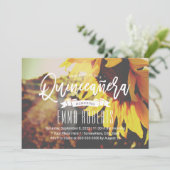 キンセアニェラ素朴ひまわりガール15誕生日 招待状 (スタンド正面)