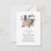 キンセアニェラ素朴フローラ第15誕生日植物学 ノートカード (正面)