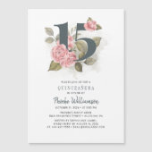 キンセアニェラ素朴フローラ15誕生日 マグネット招待状 (正面)