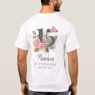 キンセアニェラ素朴フローラ15誕生日 Tシャツ