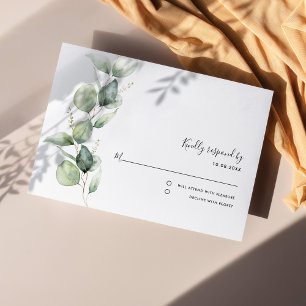 キンセアニェラ素朴ユーカリ15誕生日 出欠カード