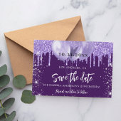 キンセアニェラ紫の紫のスパークルスバルーン セーブザデート