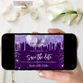 キンセアニェラ紫の紫のスパークルスバルーン セーブザデート