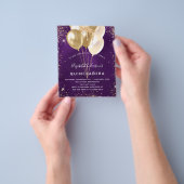 キンセアニェラ紫金ゴールドグリッターバルーン予算 チラシ (手)