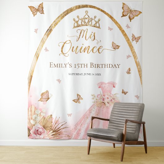 キンセアニェラ背景 |フローラ赤面ピンク タペストリー (インサイチュ)