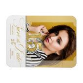 キンセアニェラ英語金ゴールドで日付を保存 マグネット (横)