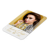 キンセアニェラ英語金ゴールドで日付を保存 マグネット (左側)