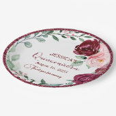 キンセアニェラ薄紫パープルフローラ紙プレート ペーパープレート (アングル)